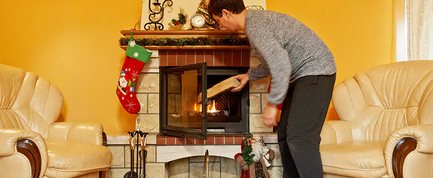 Rusted Metal Fireplace Restoration in Estero, Florida